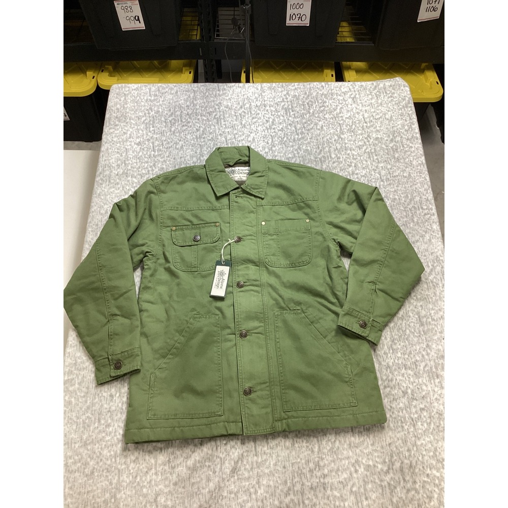Alpine Design Womens Quilt Lined Chore Coat Lush Olive Green ADW24700 Small NWT‎
